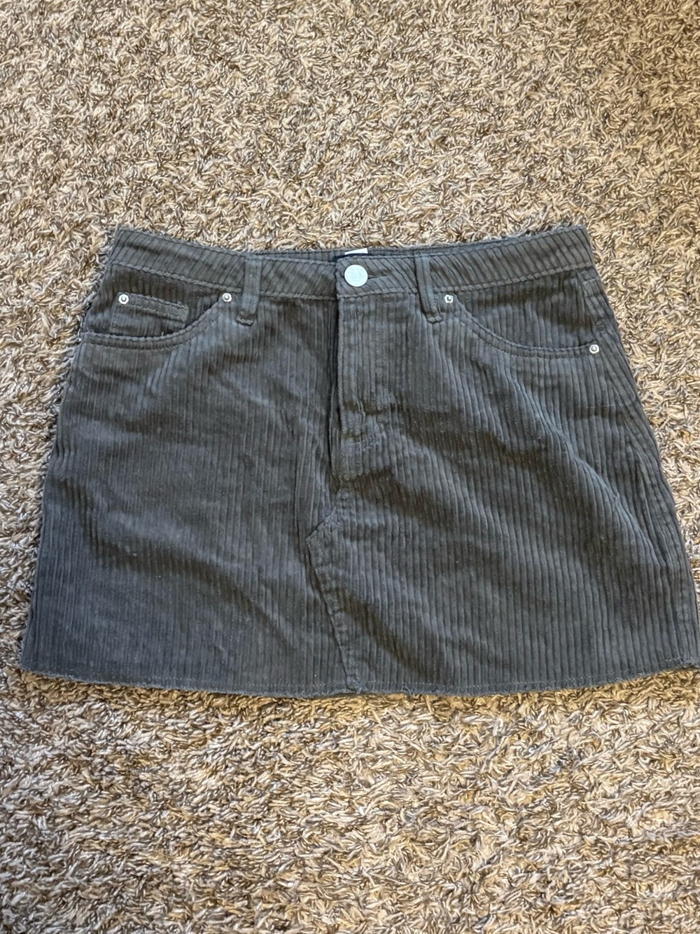 BDG Charcoal Corduroy Mini Skirt